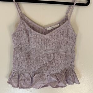 Dry Goods Purple Ruffle Tank Top
